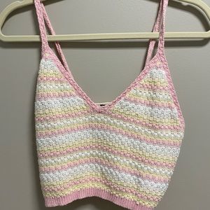 Wild fable crochet crop tank